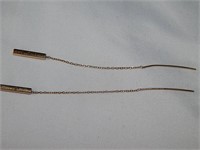 14k Gold Threader Earrings .82g
