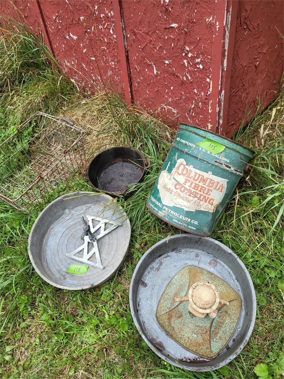 Sprinkler heads tin & cast pot