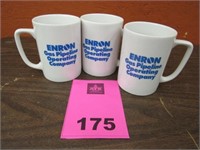 Lot of 3 Enron Corp Mugs