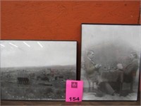 Pair of Framed 1800's Antique Photos