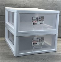 STERILITE 16 QT CLEAR STACKING DRAWER SET OF 2
