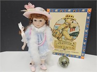 Teddy Bear Sign, Paperweight & Madison Lee Doll