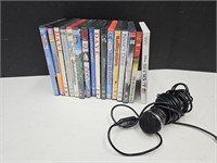 Lot of DVD Movies Microphone & WII game