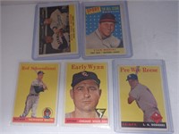 LOT OF 5 1958 TOPPS BASEBALL STARS