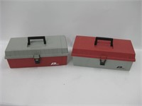 Lot Of 2 Poly Tackle Boxes