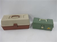 Lot Of 2 Poly Tackle Boxes