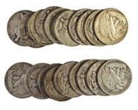 A 4th Roll Of Circulated Walking Liberty Halves