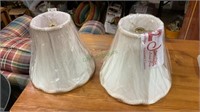Two small Jamaica lamp core lampshades