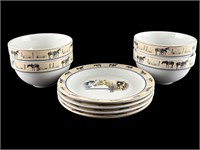 River's Edge Products Horse Equestrian Dinnerware
