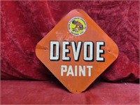 Devoe Paint 14"x14" tin sign.