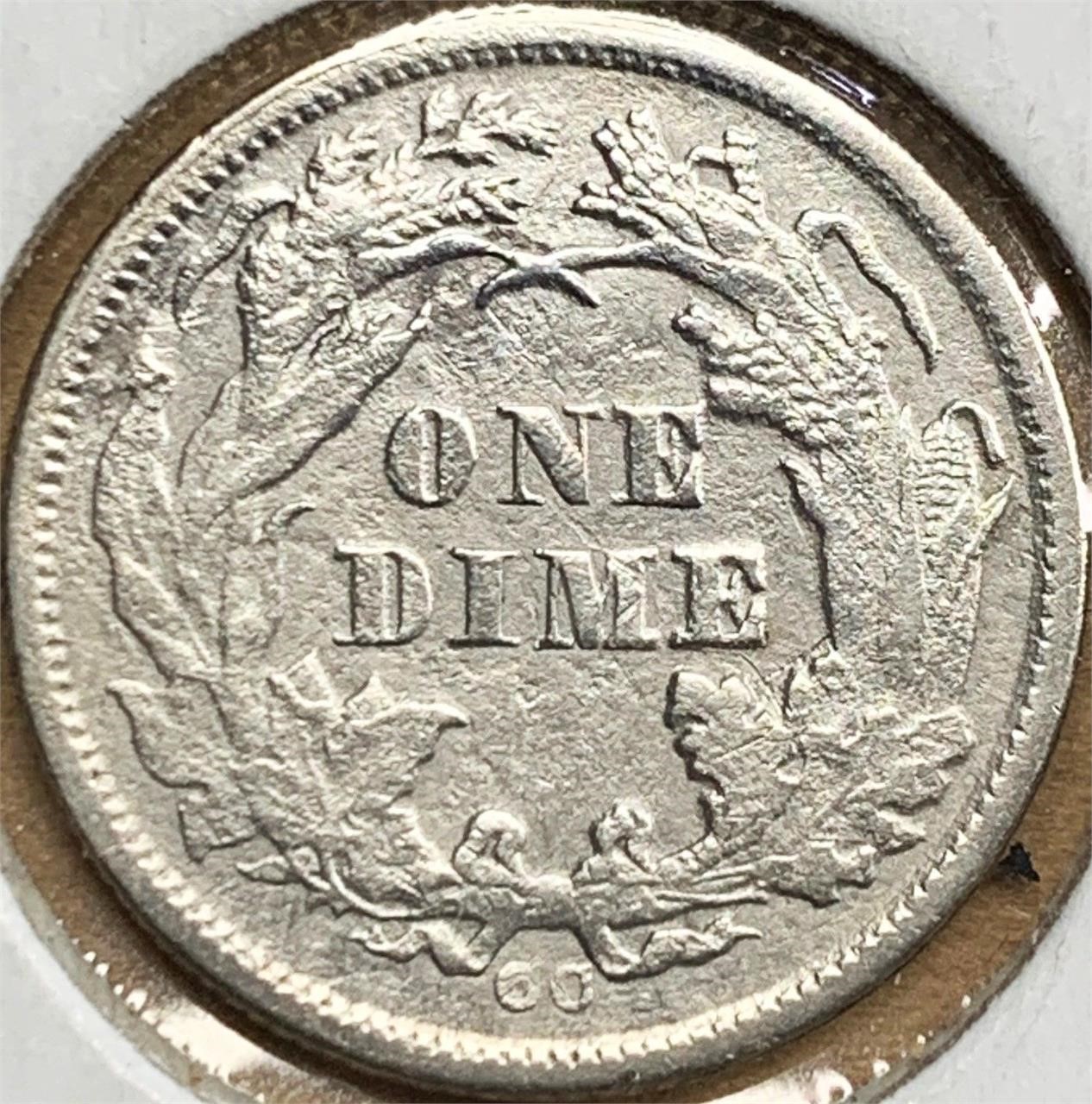 1876-CC Seated Liberty Dime (MS-63 Quality)