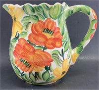 Vintage Floral Ceramic Pitcher