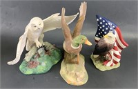 Set of 3 bird statues
