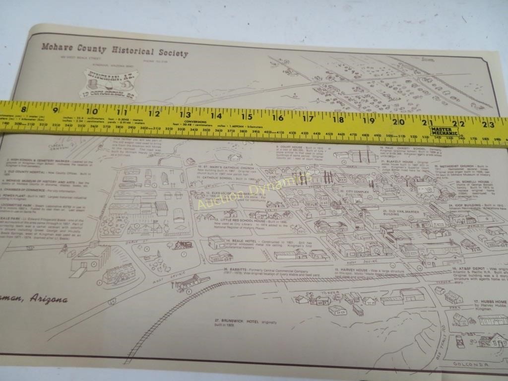 Mohave County Historical Society Kingman Cent. Map