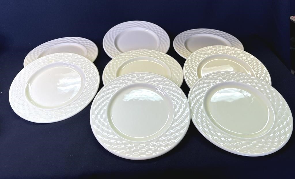 8 Varages French yellow plates