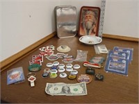 Beer Collectible Lot - Buttons, Stickers, Puzzles,