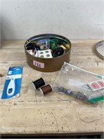 Tin of Sewing Items