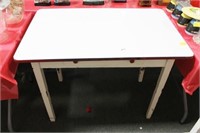 PORCELAIN TOP KITCHEN TABLE WITH 1 DRAWER