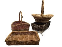 Wicker Storage Baskets (Set of 4)