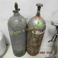 USED OXYGEN AND ACETYLENE BOTTLES