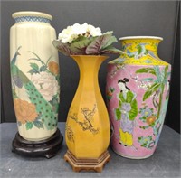 (O) Oriental Vases incl. Nippon (1') *Bidding