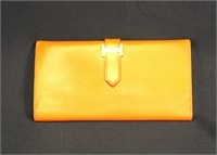 Hermès Orange Bearn Wallet