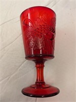 L.G. Wright Strawberry & Currant Glass 6 1/2" tall