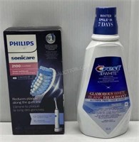Philips Electric Toothbrush + Crest Mouthwash- NEW
