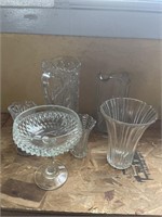 Crystal Cut Glass Pitchers, Vases