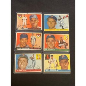 (12) 1955 Topps Baseball Cards Mixed Grade