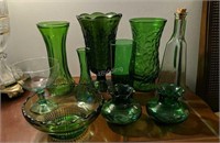DR-  Assorted lot of Vaseline & Green Glass
