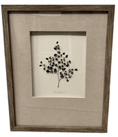 Wood Framed Floral Wall Art