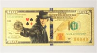 100 Usd Gambit 24k Gold Foil Bill