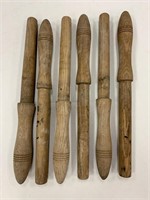 (6) Wooden Wheel Spindles 19"