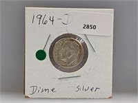 1964-D 90% Silver Roos Dime