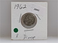 1962-D 90% Silver Roos Dime