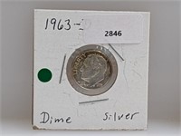 1963-D 90% Silver Roos Dime