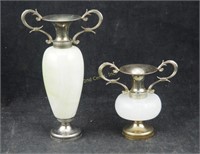White Stone Bud Vases