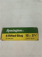 5 count 12 gauge 2 and 3/4 in 7/8 oz slug