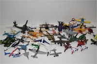 Assorted Diecast & Toy Airplanes, Jets, Helicopter