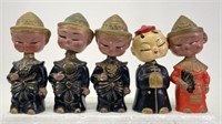 5 Small Asian Bobbleheads - 4 Commodore Japan