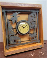 Wrought iron Adirondack Lodge clock