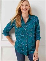 (N) COTTON BUTTON FRONT SHIRT - FASCINATING FLORAL