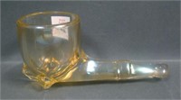 Marigold Carnival Glass Pipe Match Holder