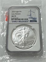 2024 Silver Eagle, Early Releases, MS70, NSG