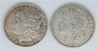 1890-S & 1921-S Morgan Silver Dollars