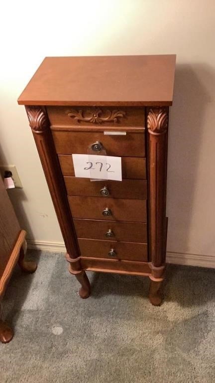 Jewelry cabinet, six drawer, 14 x 9” 36 inches
