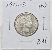 1916-D Quarter AU