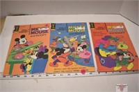 3 - Gold Key "Mickey Mouse" Comic Books