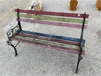 CAST IRON WOOD BENCH